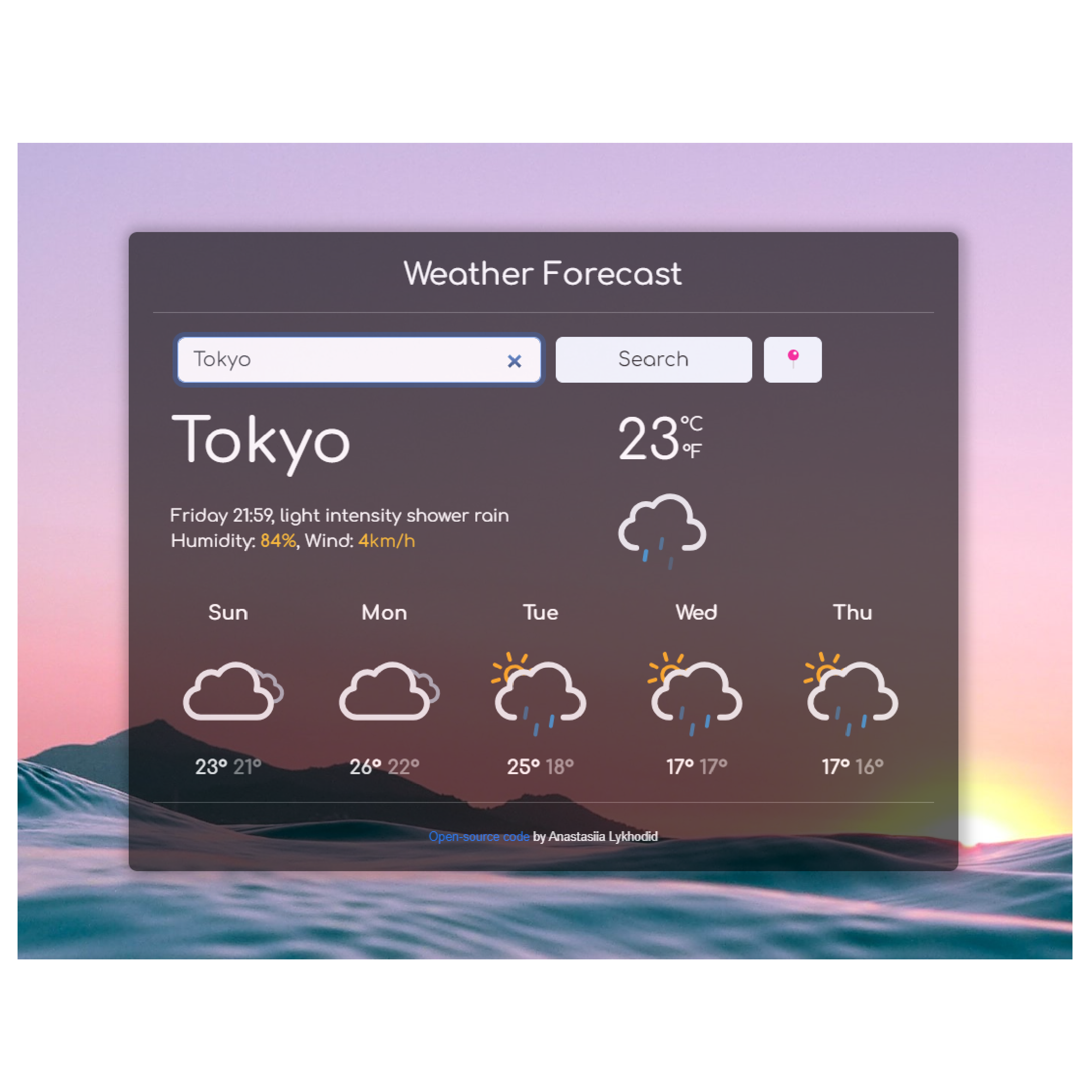 Weather Forecast App project